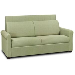 ITALIAN SPIRIT Canapé lit OPERA 3 places EXPRESS LATTES RENATONISI tête de lit intégrée velours vert Vert - Publicité ITALIAN SPIRIT Canapé lit OPERA 3 places EXPRESS LATTES RENATONISI tête de lit intégrée velours vert Vert - Publicité