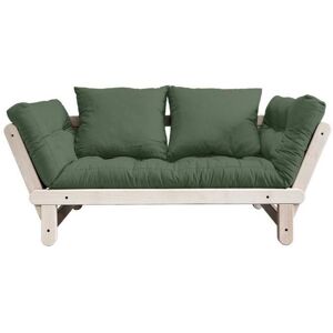 Canapé futon pliant KARUP BEAT - Bois de pin vert olive - 75x200cm - Élégant et intemporel - Publicité Canapé futon pliant KARUP BEAT - Bois de pin vert olive - 75x200cm - Élégant et intemporel - Publicité