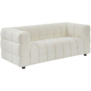 VENTE-UNIQUE Canapé 2 places en tissu bouclette blanc ivoire LERICI Beige - Publicité VENTE-UNIQUE Canapé 2 places en tissu bouclette blanc ivoire LERICI Beige - Publicité