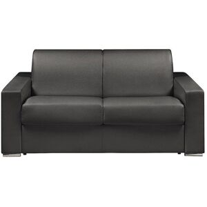 VENTE-UNIQUE Canapé 2 places convertible express en simili CALITO - Noir - Couchage lattes larges 120 cm - Matelas 14 cm avec mémoire de forme Noir - Publicité VENTE-UNIQUE Canapé 2 places convertible express en simili CALITO - Noir - Couchage lattes larges 120 cm - Matelas 14 cm avec mémoire de forme Noir - Publicité