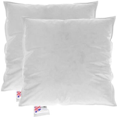 Coussin de garnissage - Homescapes - 40x40 cm - Duvet et plumes doie - 100% coton - Lot de 2 Blanc - Publicité Coussin de garnissage - Homescapes - 40x40 cm - Duvet et plumes doie - 100% coton - Lot de 2 Blanc - Publicité