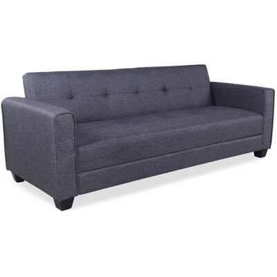 MENZZO Canapé convertible 3 places Clayton Tissu Gris foncé Gris - Publicité MENZZO Canapé convertible 3 places Clayton Tissu Gris foncé Gris - Publicité
