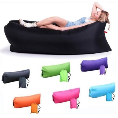 Canapé Gonflable - Imperméable - Air Sofa - Léger - Portable - Anti-fuites dair Noir - Publicité Canapé Gonflable - Imperméable - Air Sofa - Léger - Portable - Anti-fuites dair Noir - Publicité