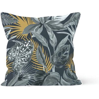 SOLEIL D'OCRE Housse de coussin velours 40x40 cm TROPIC par Solei dOcre Gris - Publicité SOLEIL D'OCRE Housse de coussin velours 40x40 cm TROPIC par Solei dOcre Gris - Publicité