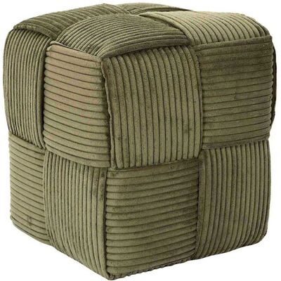 HOME DECO FACTRY Pouf - HOME DECO FACTORY - Scott - Côtelé - Tressé - Vert Vert - Publicité HOME DECO FACTRY Pouf - HOME DECO FACTORY - Scott - Côtelé - Tressé - Vert Vert - Publicité
