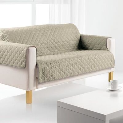 Protège canapé 2 places - LES ATELIERS DU LINGE - Argile - 210x175 cm - 100% polyester - Beige Beige - Publicité Protège canapé 2 places - LES ATELIERS DU LINGE - Argile - 210x175 cm - 100% polyester - Beige Beige - Publicité