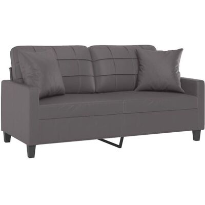VIDAXL RemiseCanapé - CLIC-CLAC - 2 places avec oreillers décoratifs gris 140cm similicuir JILIMAISON2025 33322152 Gris - Publicité VIDAXL RemiseCanapé - CLIC-CLAC - 2 places avec oreillers décoratifs gris 140cm similicuir JILIMAISON2025 33322152 Gris - Publicité