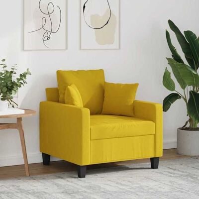 vidaXL Fauteuil Chaise de Relaxation avec Coussin Siège avec Accoudoirs et Dossier Rembourrés Fauteuil TV de Salon 359256 Jaune - Publicité vidaXL Fauteuil Chaise de Relaxation avec Coussin Siège avec Accoudoirs et Dossier Rembourrés Fauteuil TV de Salon 359256 Jaune - Publicité