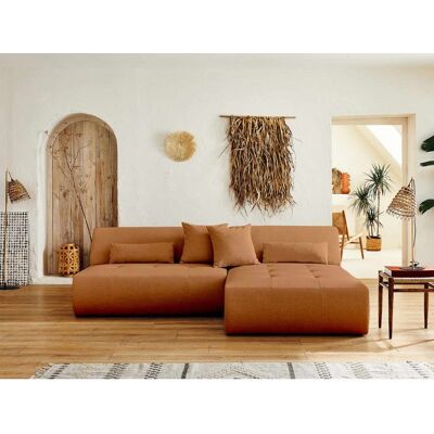 BEST MOBILIER Onyx - canapé modulable dangle réversible 4 places - en tissu - Rouille Orange - Publicité BEST MOBILIER Onyx - canapé modulable dangle réversible 4 places - en tissu - Rouille Orange - Publicité