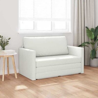 VIDAXL Blanc SOFA Convertible - PHSH - Canapé-lit - 110cm Blanc Simili cuir C956 Blanc - Publicité VIDAXL Blanc SOFA Convertible - PHSH - Canapé-lit - 110cm Blanc Simili cuir C956 Blanc - Publicité