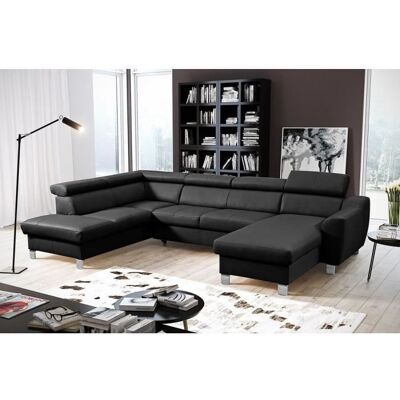 - Canapé dangle en cuir italien de luxe 7/8 places ASTONIA noir angle gauche Noir - Publicité - Canapé dangle en cuir italien de luxe 7/8 places ASTONIA noir angle gauche Noir - Publicité