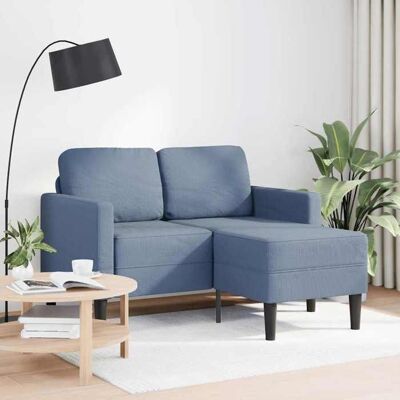 VIDAXL Réduction - Canapé Deux places/2 personnes - Canapé double pour salon/Bureau - avec méridienne en L bleu 125 cm Lin @FR371961 Bleu - Publicité VIDAXL Réduction - Canapé Deux places/2 personnes - Canapé double pour salon/Bureau - avec méridienne en L bleu 125 cm Lin @FR371961 Bleu - Publicité