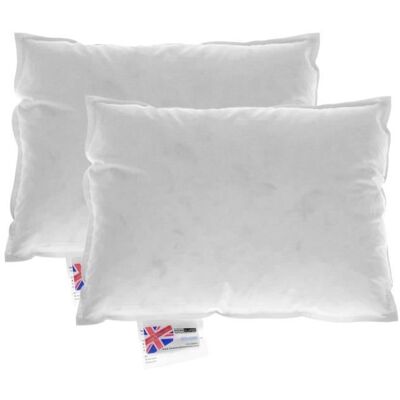 Coussin de garnissage - Homescapes - 30x40 cm - Duvet et plumes doie - 100% coton - Lot de 2 Blanc - Publicité Coussin de garnissage - Homescapes - 30x40 cm - Duvet et plumes doie - 100% coton - Lot de 2 Blanc - Publicité