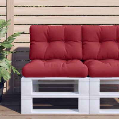 vidaXL Coussins de palette lot de 2 rouge bordeaux tissu 360654 Rouge - Publicité vidaXL Coussins de palette lot de 2 rouge bordeaux tissu 360654 Rouge - Publicité