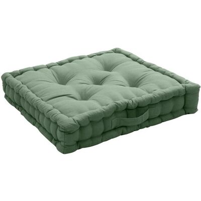 ENJOY HOME Coussin de Sol 50 x 50 x 10 cm LOLA 100% coton coloris VERT ARGILE Vert - Publicité ENJOY HOME Coussin de Sol 50 x 50 x 10 cm LOLA 100% coton coloris VERT ARGILE Vert - Publicité