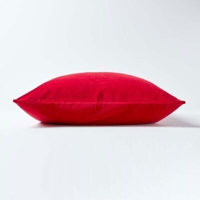 HOMESCAPES Lot de 2 Housses de coussin en velours Rouge 40 x 40 cm Rouge - Publicité HOMESCAPES Lot de 2 Housses de coussin en velours Rouge 40 x 40 cm Rouge - Publicité