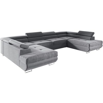 PETITS MEUBLES Canapé panoramique Petits-meubles - Wilson - 335 x 201 x 72cm - Gris Gris - Publicité PETITS MEUBLES Canapé panoramique Petits-meubles - Wilson - 335 x 201 x 72cm - Gris Gris - Publicité