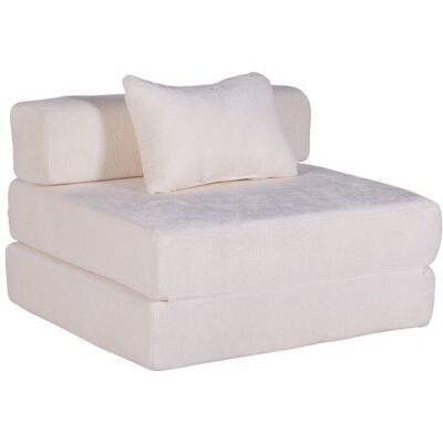 Generic Canapé-lit pliable en mousse haute densité avec housse en peluche fauteuil convertible 2-en-1 beige - Publicité Generic Canapé-lit pliable en mousse haute densité avec housse en peluche fauteuil convertible 2-en-1 beige - Publicité