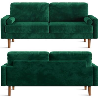 VESGANTTI Canapé 3 Places en Velours VertCanapé Scandinave doux et confortable avec 2 coussins pour salonFauteuil Moderne 173×78×85 cm Vert - Publicité VESGANTTI Canapé 3 Places en Velours VertCanapé Scandinave doux et confortable avec 2 coussins pour salonFauteuil Moderne 173×78×85 cm Vert - Publicité
