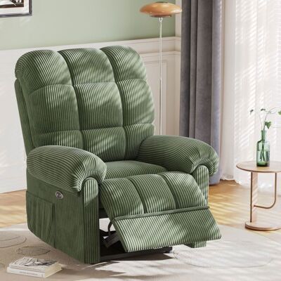 DRIPEX Fauteuil de Relax électrique en Velours Côtelé VertFauteuil Canapé Réglable 90 à 150° pour salonchambres Vert - Publicité DRIPEX Fauteuil de Relax électrique en Velours Côtelé VertFauteuil Canapé Réglable 90 à 150° pour salonchambres Vert - Publicité