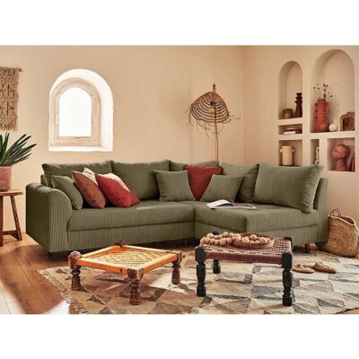 BEST MOBILIER Rune - canapé dangle droit - 4 places - en velours côtelé - Vert Vert - Publicité BEST MOBILIER Rune - canapé dangle droit - 4 places - en velours côtelé - Vert Vert - Publicité