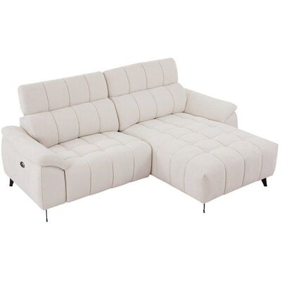 VENTE-UNIQUE Canapé dangle droit relax électrique en tissu texturé beige CELTIMO Beige - Publicité VENTE-UNIQUE Canapé dangle droit relax électrique en tissu texturé beige CELTIMO Beige - Publicité