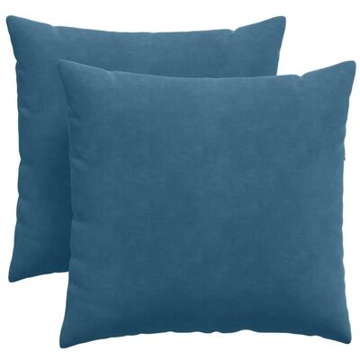 Coussins de canapé en velours - vidaXL - Bleu - 45x45x18 cm - Housses amovibles - Rembourrage polyester Bleu - Publicité Coussins de canapé en velours - vidaXL - Bleu - 45x45x18 cm - Housses amovibles - Rembourrage polyester Bleu - Publicité