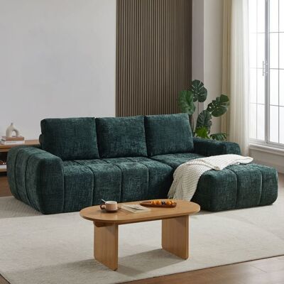 BAÏTA Canapé dangle droit compressé AUREA 4 places tissu vert Vert - Publicité BAÏTA Canapé dangle droit compressé AUREA 4 places tissu vert Vert - Publicité
