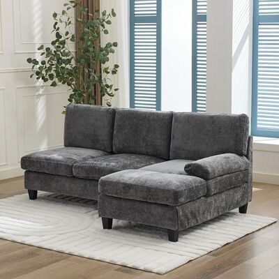PAGE LIVING Canapé dangle convertible - 194x118x81 cm - 3 places - Tissu gris - Design scandinave Gris - Publicité PAGE LIVING Canapé dangle convertible - 194x118x81 cm - 3 places - Tissu gris - Design scandinave Gris - Publicité