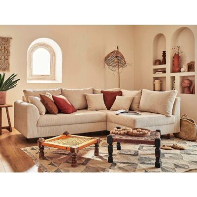 BEST MOBILIER Rune - canapé dangle droit - 4 places - en velours côtelé - Beige Beige - Publicité BEST MOBILIER Rune - canapé dangle droit - 4 places - en velours côtelé - Beige Beige - Publicité