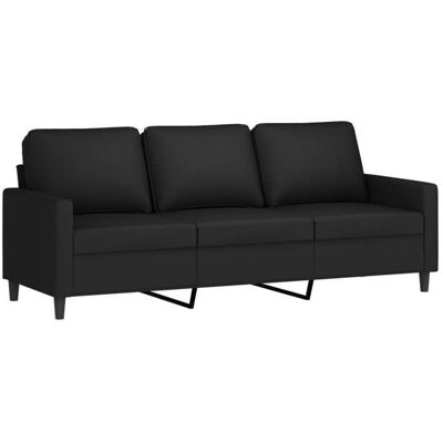 VIDAXL BEAU Canapé à 3 places Noir 180 cm Velours SS0000249243 Noir - Publicité VIDAXL BEAU Canapé à 3 places Noir 180 cm Velours SS0000249243 Noir - Publicité