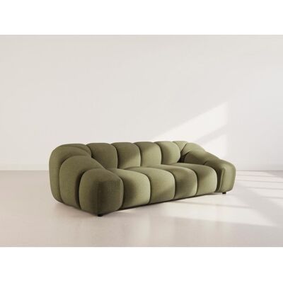 BEST MOBILIER Ava - canapé 3 places en velours texturé - Vert Vert - Publicité BEST MOBILIER Ava - canapé 3 places en velours texturé - Vert Vert - Publicité