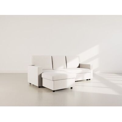 BEST MOBILIER Meiya - canapé dangle réversible 4 places convertible avec coffre en tissu - Beige Beige - Publicité BEST MOBILIER Meiya - canapé dangle réversible 4 places convertible avec coffre en tissu - Beige Beige - Publicité
