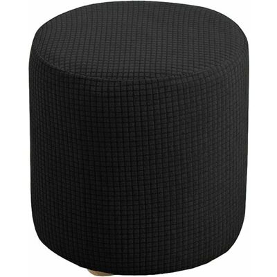 PZCC Housse Pouf Ottomane Carrée/Rond Housse Extensible Jacquard Protection Repose-Pieds Noir - Publicité PZCC Housse Pouf Ottomane Carrée/Rond Housse Extensible Jacquard Protection Repose-Pieds Noir - Publicité