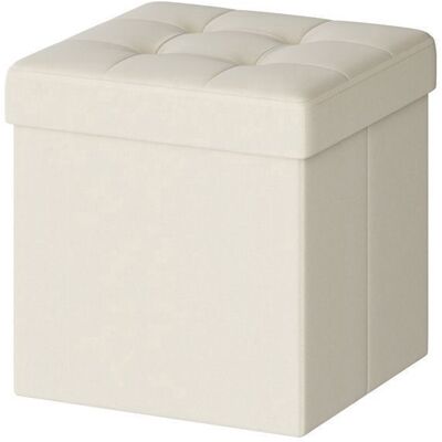 SONGMICS Banc de Rangement Pliable de 110 cm Coffre de Rangement Tabouret Repose-Pieds Pouf de Chambre Blanc Crème Blanc - Publicité SONGMICS Banc de Rangement Pliable de 110 cm Coffre de Rangement Tabouret Repose-Pieds Pouf de Chambre Blanc Crème Blanc - Publicité