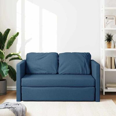 VIDAXL Remise CLIC-CLACCanapé Lit Convertible 2 Places 2 en 1 bleu 112 x 174 x 55 cm tissu JILIMAISON2025 61508834 Bleu - Publicité VIDAXL Remise CLIC-CLACCanapé Lit Convertible 2 Places 2 en 1 bleu 112 x 174 x 55 cm tissu JILIMAISON2025 61508834 Bleu - Publicité