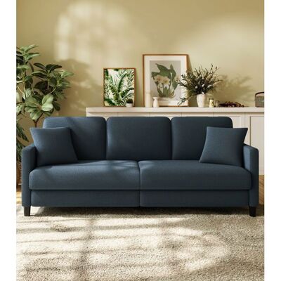 DRIPEX Grand Canapé 3 Places en Velours Teddy Bleu Gris pour salonCanapé Moderne Scandinave avec trois coussinspieds en bois210×78×85CM Bleu - Publicité DRIPEX Grand Canapé 3 Places en Velours Teddy Bleu Gris pour salonCanapé Moderne Scandinave avec trois coussinspieds en bois210×78×85CM Bleu - Publicité