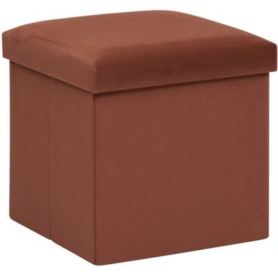 Pouf coffre pliable velours Tess Atmosphera - Ambre - Ambre - Jaune - Publicité Pouf coffre pliable velours Tess Atmosphera - Ambre - Ambre - Jaune - Publicité