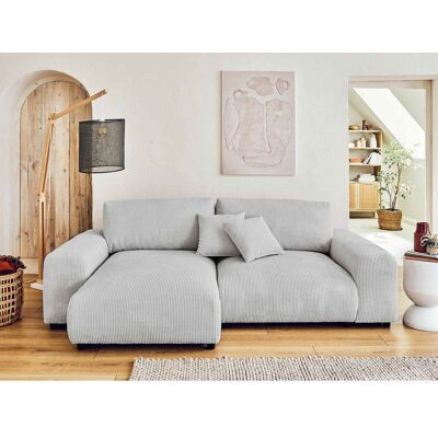 BEST MOBILIER Garance - canapé dangle réversible - 4 places - en velours côtelé - Gris clair Gris - Publicité BEST MOBILIER Garance - canapé dangle réversible - 4 places - en velours côtelé - Gris clair Gris - Publicité