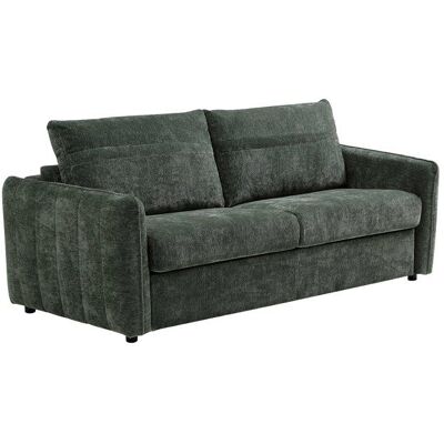 VENTE-UNIQUE Canapé 3 places convertible express en tissu texturé vert - Couchage 140 cm MALOGU Vert - Publicité VENTE-UNIQUE Canapé 3 places convertible express en tissu texturé vert - Couchage 140 cm MALOGU Vert - Publicité