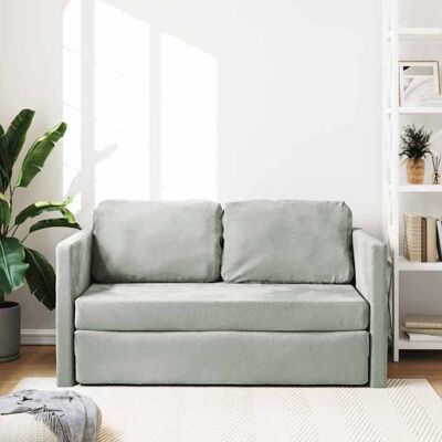 VIDAXL Remise CLIC-CLACCanapé Lit Convertible 2 Places 2 en 1 gris clair 122 x 204 x 55 cm velours JILIMAISON2025 32083312 Gris - Publicité VIDAXL Remise CLIC-CLACCanapé Lit Convertible 2 Places 2 en 1 gris clair 122 x 204 x 55 cm velours JILIMAISON2025 32083312 Gris - Publicité