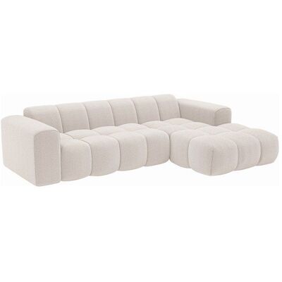 VENTE-UNIQUE Canapé dangle droit en tissu chenille beige CALESO de Maison Céphy Beige - Publicité VENTE-UNIQUE Canapé dangle droit en tissu chenille beige CALESO de Maison Céphy Beige - Publicité