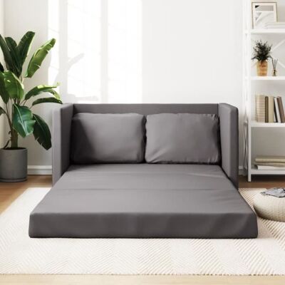vidaXL Canapé-lit 2 en 1 gris 112x174x55 cm similicuir 353975 Gris - Publicité vidaXL Canapé-lit 2 en 1 gris 112x174x55 cm similicuir 353975 Gris - Publicité