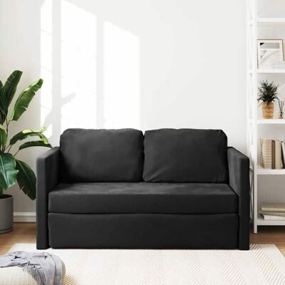 VIDAXL Remise CLIC-CLACCanapé Lit Convertible 2 Places 2 en 1 noir 122 x 204 x 55 cm velours JILIMAISON2025 34303798 Noir - Publicité VIDAXL Remise CLIC-CLACCanapé Lit Convertible 2 Places 2 en 1 noir 122 x 204 x 55 cm velours JILIMAISON2025 34303798 Noir - Publicité