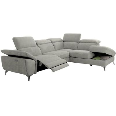 ALTOBUY TOLEDO - Canapé dAngle Droit 1 Relax Electrique Gris Clair Gris - Publicité ALTOBUY TOLEDO - Canapé dAngle Droit 1 Relax Electrique Gris Clair Gris - Publicité