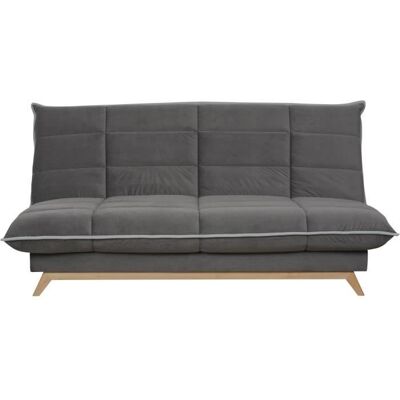 Canapé convertible Clic Clac 3 places - Matelas DUNLOPILLO Ep.13 cm - Mousse HR 35 kg/m3 - Tissu Gris - Fabriqué en France Gris - Publicité Canapé convertible Clic Clac 3 places - Matelas DUNLOPILLO Ep.13 cm - Mousse HR 35 kg/m3 - Tissu Gris - Fabriqué en France Gris - Publicité