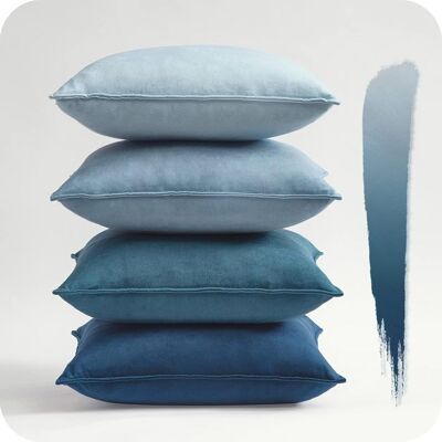 Housse de Coussin 60x60 TOPFINEL pour Décoratif Salon Maison Chambre Gros Coussin de Canapé Déco Aesthetic en Velours Bleu Dégradé Bleu - Publicité Housse de Coussin 60x60 TOPFINEL pour Décoratif Salon Maison Chambre Gros Coussin de Canapé Déco Aesthetic en Velours Bleu Dégradé Bleu - Publicité