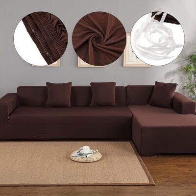 Housse canapé dangle L 3+2 places BOROFONE - polyester marron 2 sièges 140–185 cm / 3 sièges 190–225 cm Marron - Publicité Housse canapé dangle L 3+2 places BOROFONE - polyester marron 2 sièges 140–185 cm / 3 sièges 190–225 cm Marron - Publicité