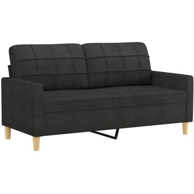 VIDAXL Magnifique Canapé à 2 places Noir 140 cm Tissu SS0000228904 Noir - Publicité VIDAXL Magnifique Canapé à 2 places Noir 140 cm Tissu SS0000228904 Noir - Publicité