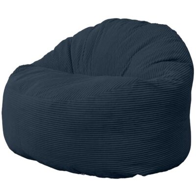 Pouf Bleu Foncé - 100cm en Velours Côtelé - Publicité Pouf Bleu Foncé - 100cm en Velours Côtelé - Publicité